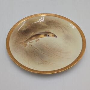 Royal Doulton for Tiffany & Co. Irish Bull Trout Fish Plate Joseph Birbeck